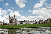 Cambridge, King's College Chapel  seen from The Backs.